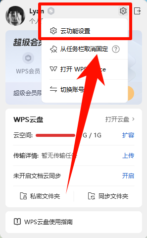 wps云盘取消在此电脑上显示3