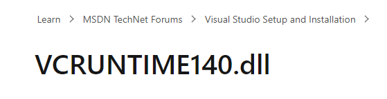 vcruntime140_1.dll无法继续执行代码1