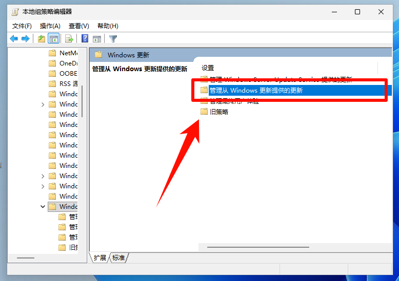 管理从Windows更新提供的更新