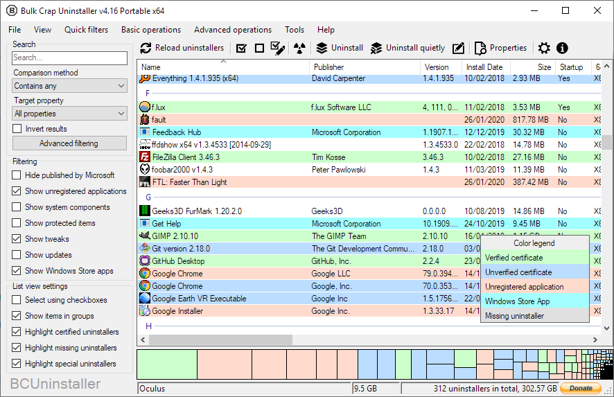 开源卸载软件Bulk Crap Uninstaller 开源卸载软件Bulk Crap Uninstaller